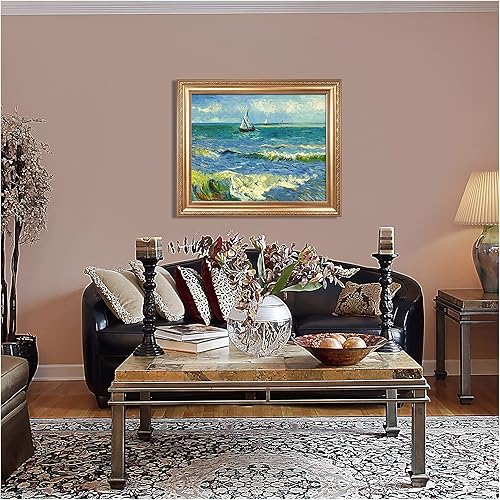 Miniatura 1195 de A&T ARTWORK The Starry Night de Vincent Van Gogh. Tamaño del marco: 36 x 30 pulgadas, tamaño de la imagen: 30 x 24 pulgadas, reproducciones clásicas