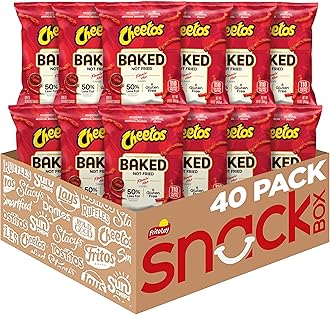 Frito Wnaldc Lay Baked Cheetos Crunchy Flamin' Hot, 0.87 Ounce Pack of 40
