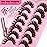 JIMIRE Cat Eye Lashes with Glue Wispy False Eyelashes with Eyelash Glue Kit Russian Strip Lashes D Curl Mink Lashes Fluffy 7 Pairs Pack
