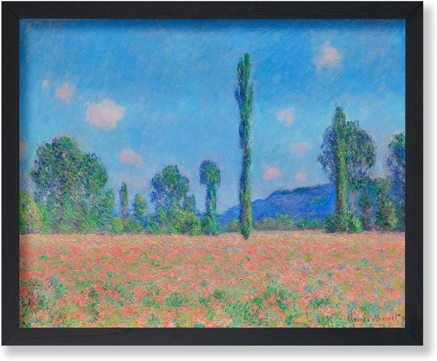Poster Master Vintage Claude Monet Poster - Retro Poppy Field Print - Giverny Art - Impressionism Illustration - Flower Design - Floral Painting - Bedroom or Office Decor - 8x10 UNFRAMED Wall Decor
