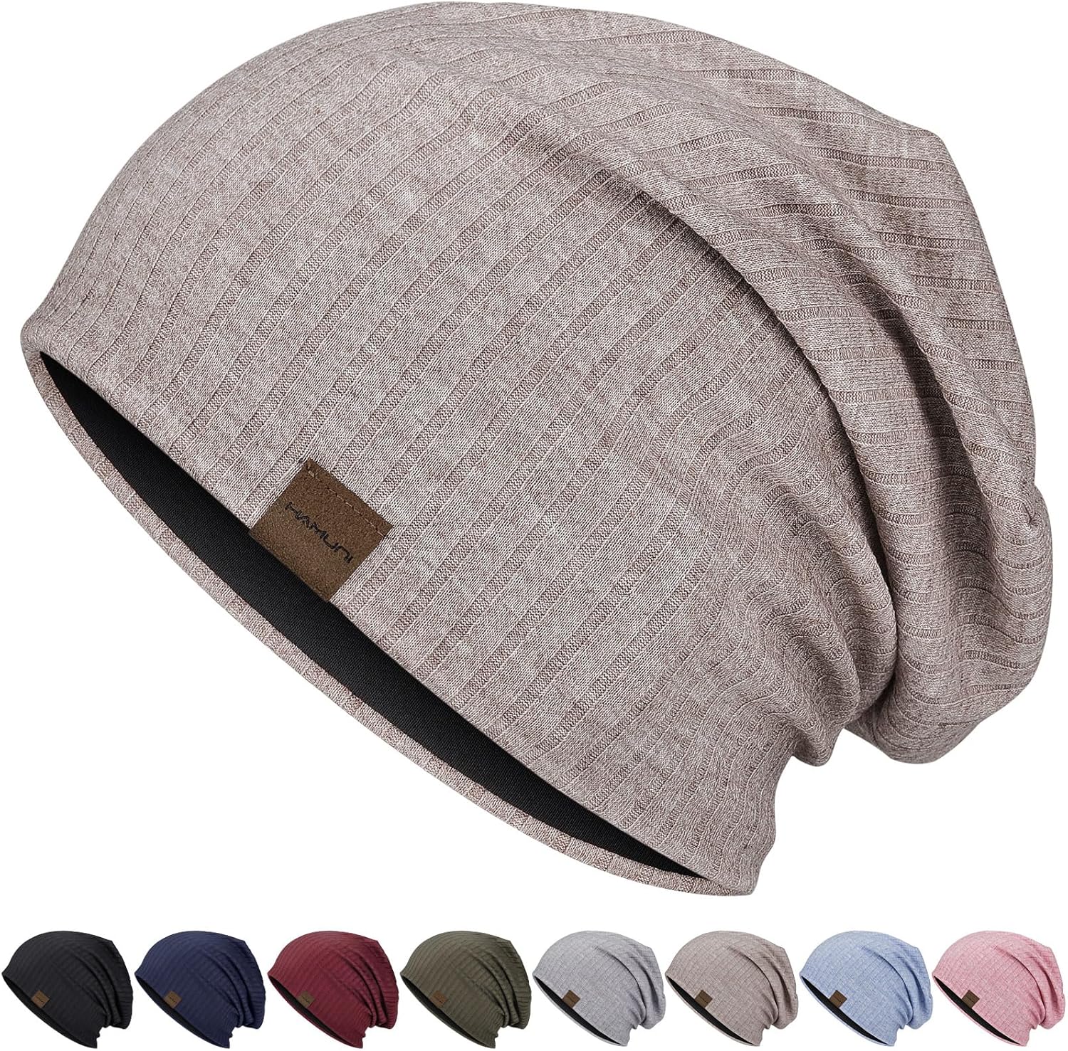 Slouchy Beanie for Men Women Soft Lightweight Running Beanie Hat Chemo Cap Skull Cap