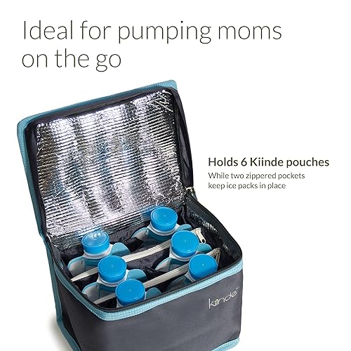 Miniatura 2 de Kiinde Twist Bolsa de almacenamiento de leche materna y kit de bolsa de hielo para madres lactantes - Gris