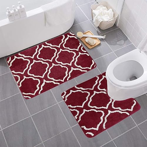 Miniatura 62 de YHF - Alfombras de baño de 20 x 32 pulgadas, extra gruesas y suaves, de microfibra peluda, lavables a máquina, alfombras de baño absorbentes, tapete