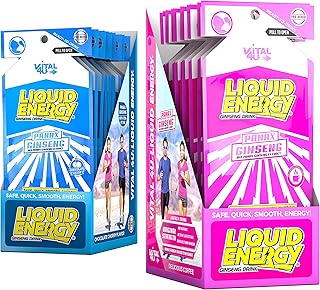 VITAL 4UÂ® Liquid Energy Shot - Coffee & Chocolate Cherry Combo Pack, Ginseng, B Vitamins, Naturally Sweetened, 24 ct