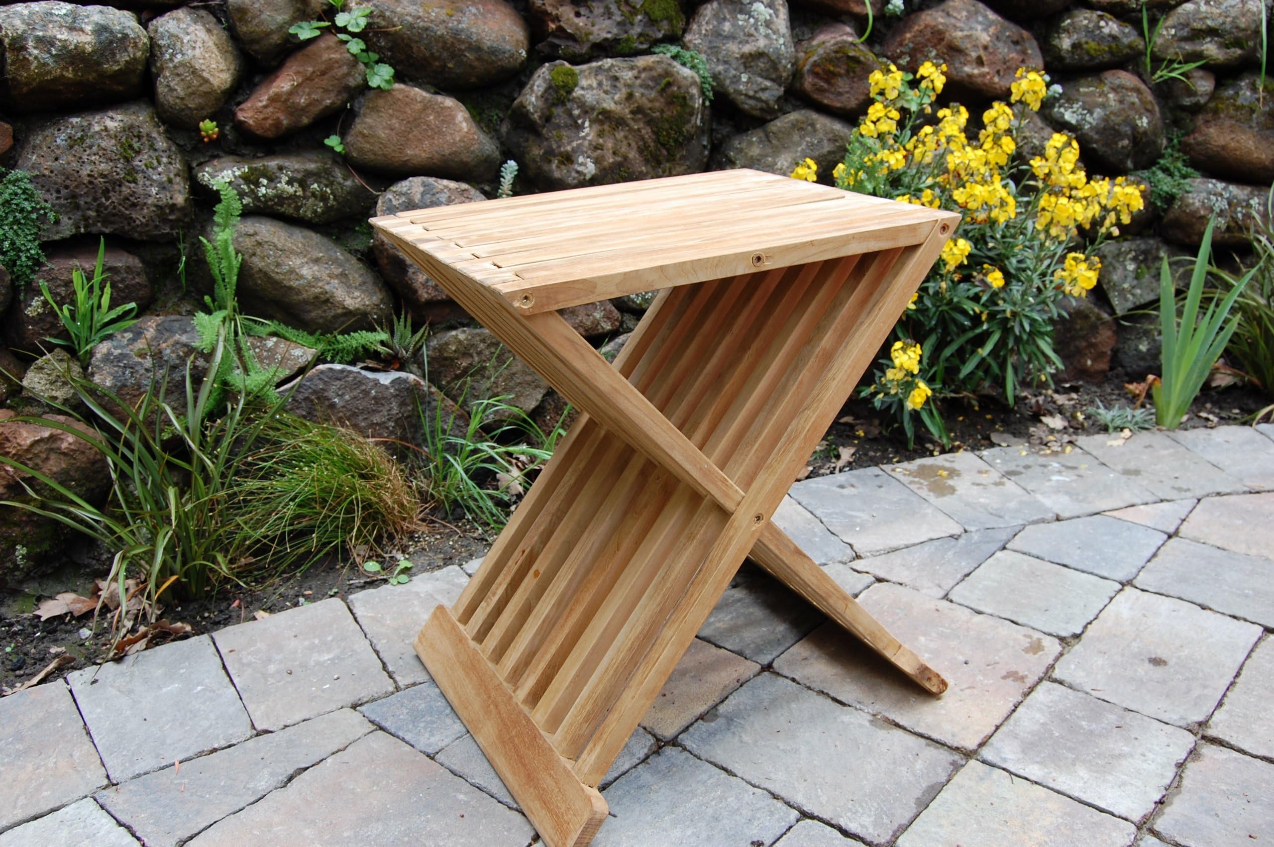 Teak Wood Folding Shower Seat, Bench, Stool - Bath, Sauna Seating
