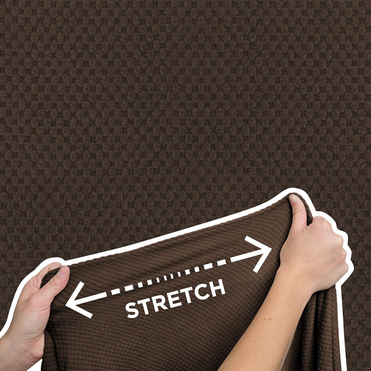 MAYTEX Pixel Ultra Soft Stretch 2 Piece Furniture Cover Loveseat Slipcover, Chocolate : Home & Kitchen