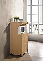 Vista 3 de Hodedah HIK72 Carrito para microondas, Madera, Hayedo