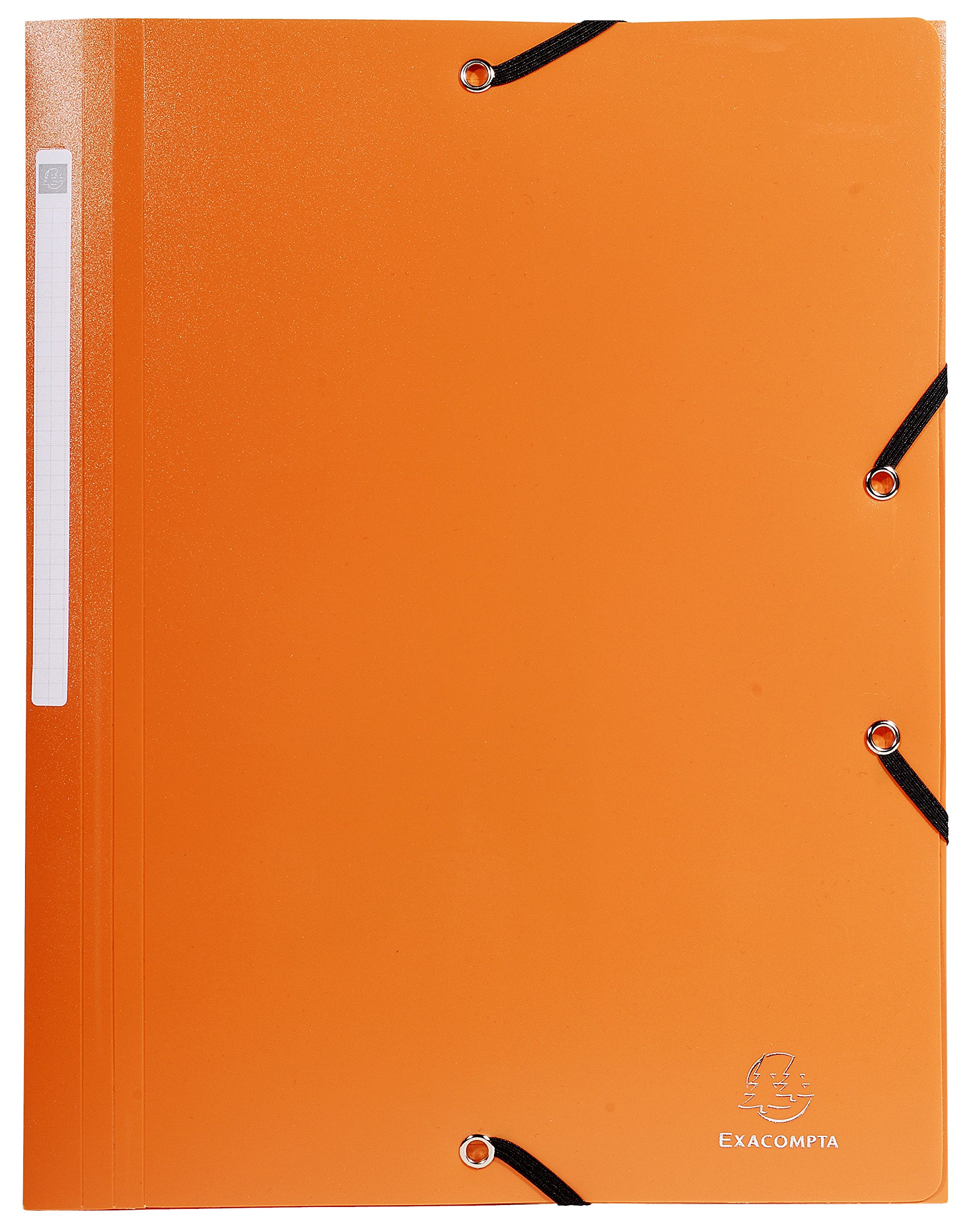 Exacompta - Réf. 55840E - Paquet de 10 chemises à élastiques Opak - pochettes 3 rabats - en polypropylène opaque - dimensions 24 x 32 cm pour documents au format A4 - 10 couleurs assorties | Paquet de 10, Pochettes 3 rabats, Polypropylène opaque, 24 x 32