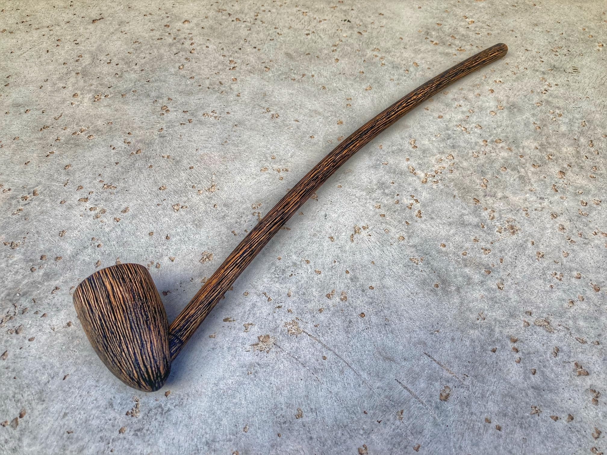 Amazon.com: Long Stem Wizard Tobacco Pipe Wooden Smoking Pipe Churchwarden  Brushed Black and Natural Finish : Health & Household