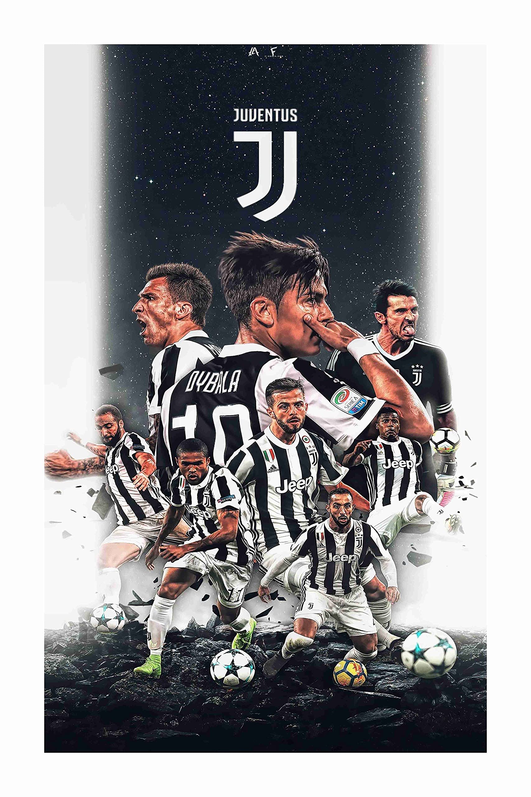 BALDAU PRINTS Juventus F.C. Wall Poster For Room (Gloss Laminated, 12X18 Inch, 300 GSM) M1