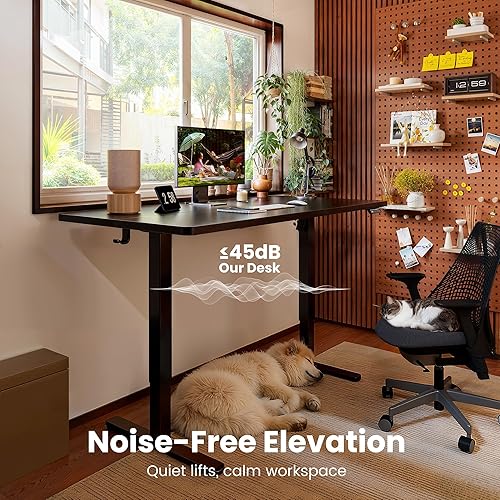 Miniatura 9 de ErGear - Escritorio eléctrico de pie con altura ajustable, 48 x 24 pulgadas, para sentarse y pararse, computadora con memoria, para oficina en casa