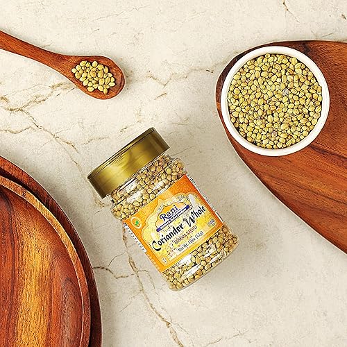 Miniatura 5 de Semillas enteras de cilantro Rani (Dhania), especias indias, tarro PET de 1.5 oz (42 g)  Todo natural  Apto para gluten  Sin OMG  Vegano  Origen