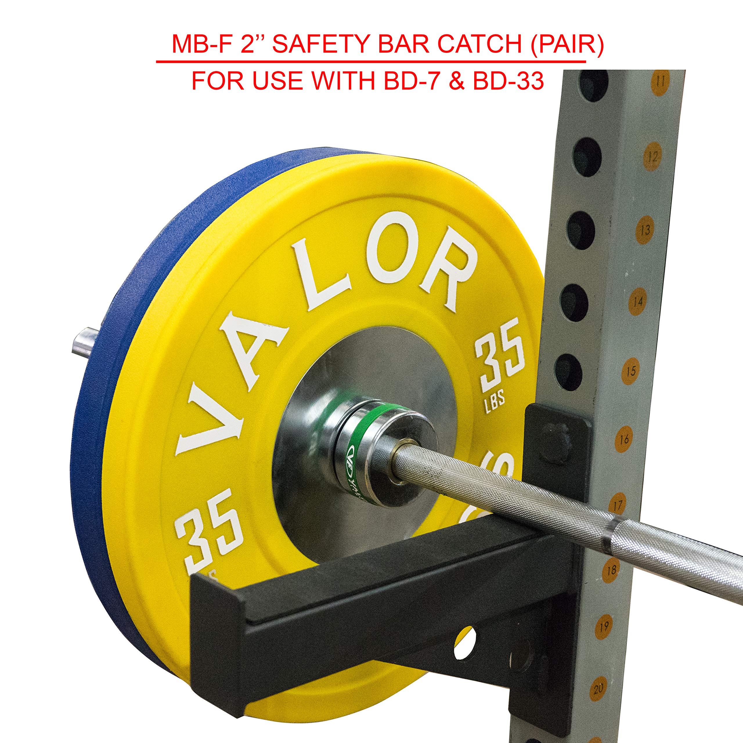 Valor Fitness MBF Safety Bar Extension Accessory Set for BD7 and BD