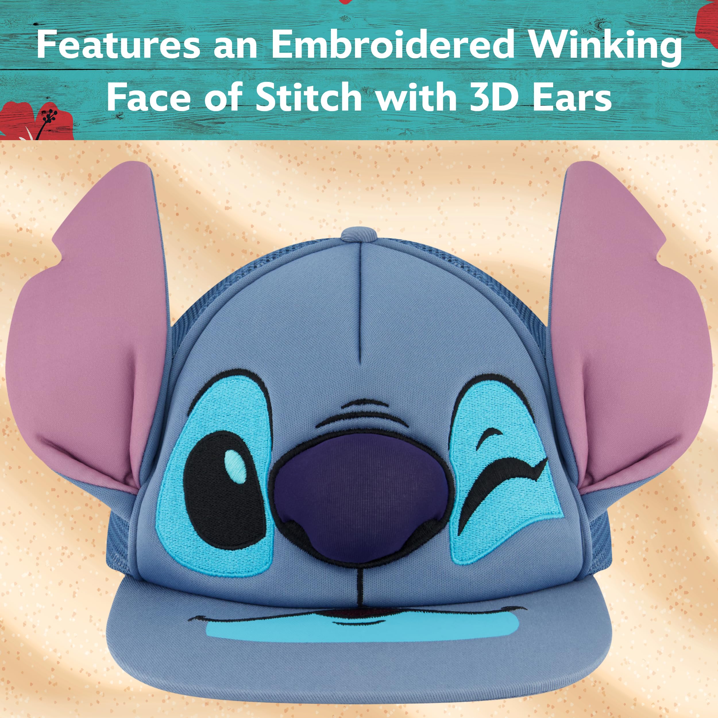 3d ears disney stitch baseball hat