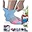Doctor\'s Select Viscose Bamboo Ankle Diabetic Socks for Women and Men - 6 Pairs | Super Soft, Non Binding, Loose Wide Top Color Block