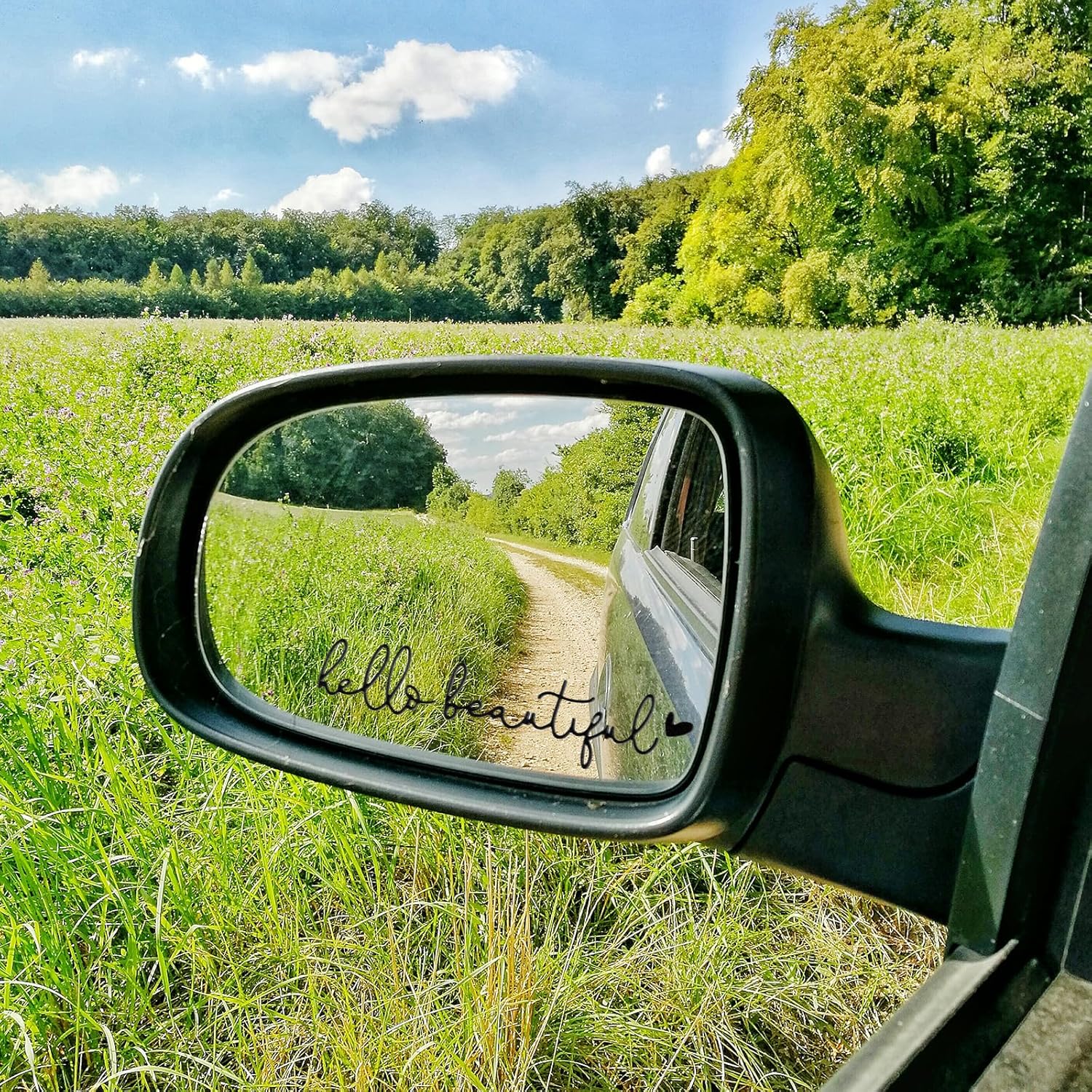 Cute Car Stickers for Women 6 Sets Hello Beautiful Rearview Mirror Decal Vinyl Tumbler Sticker Personalized Auto Decals Affirmation Reminder Decoration for Tumbler Water Bottle Laptop Bumper - Image 4