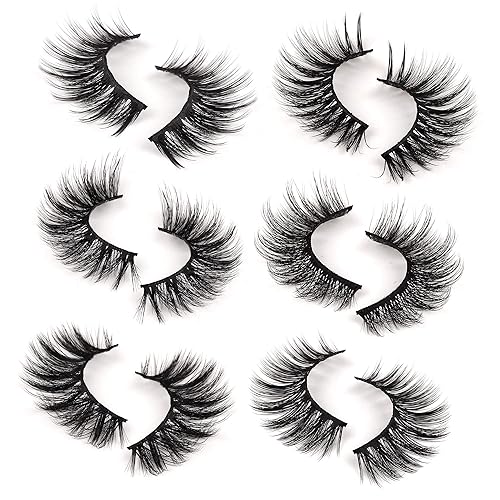 Miniatura 5 de Ruairie - 24 pares de pestañas postizas de visón sintético, esponjosas, con volumen y espesas, impactantes, 5D, de tamaño completo, 6 estilos