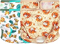 Vista 32 de wegreeco Pañales lavables para perras, pañales reutilizables altamente absorbentes para perritas en celo para el ciclo de calor, paquete de 3