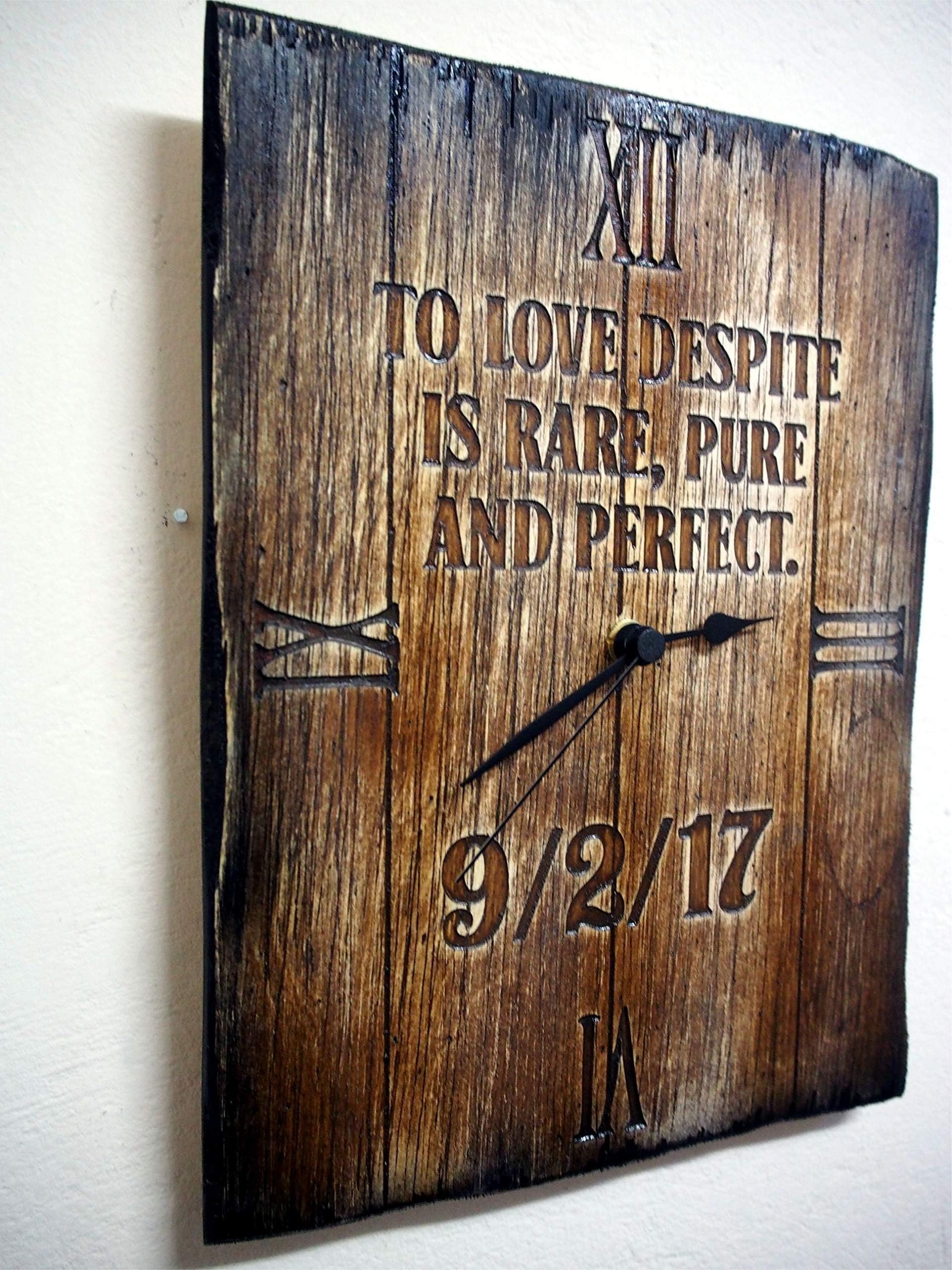 Personalized Rustic Wall Clock | Your engraved message on a distressed wood, wall clock | Vintage decor | Birthday gift | Housewarming gift