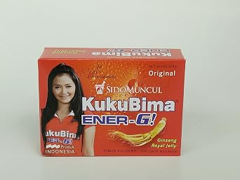 Kuku Bima Ener-G! Energy Drink Powder, Original Flavor, 6 Sachet Box, 4.5 Gram Each