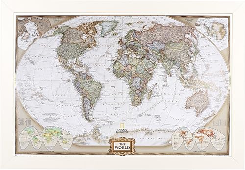 Miniatura 21 de Mapamundi con alfileres, personalizado, ejecutivo, con marco de 24 x 36" y alfileres, Negro (Rustic Black), 24 x 36 pulgadas Marco negro
