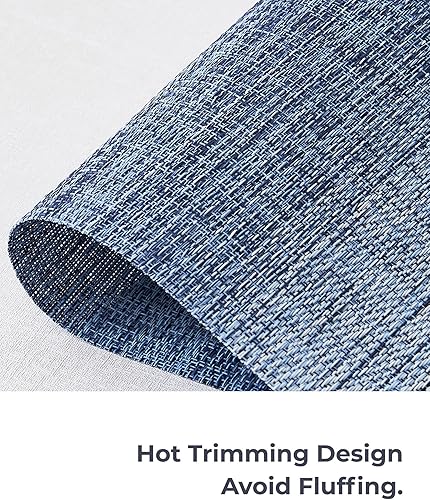 Miniatura 179 de Leetaltree - Manteles individuales, resistentes al calor, antideslizantes, para mesa de comedor, lavables, duraderos, tejido de PVC