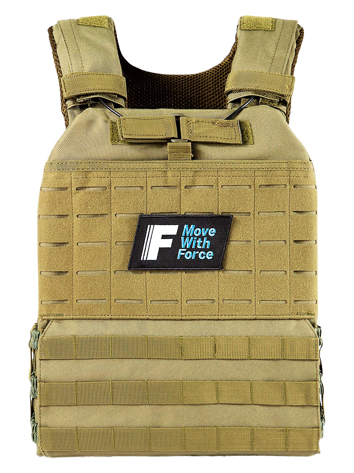 Force Fitness Weighted Vest for Men and Women with Ultra-Durable and Adjustable Straps - Weight Vest for Cardio, Walking, Running, Strength Training, Body Building, & Calisthenics