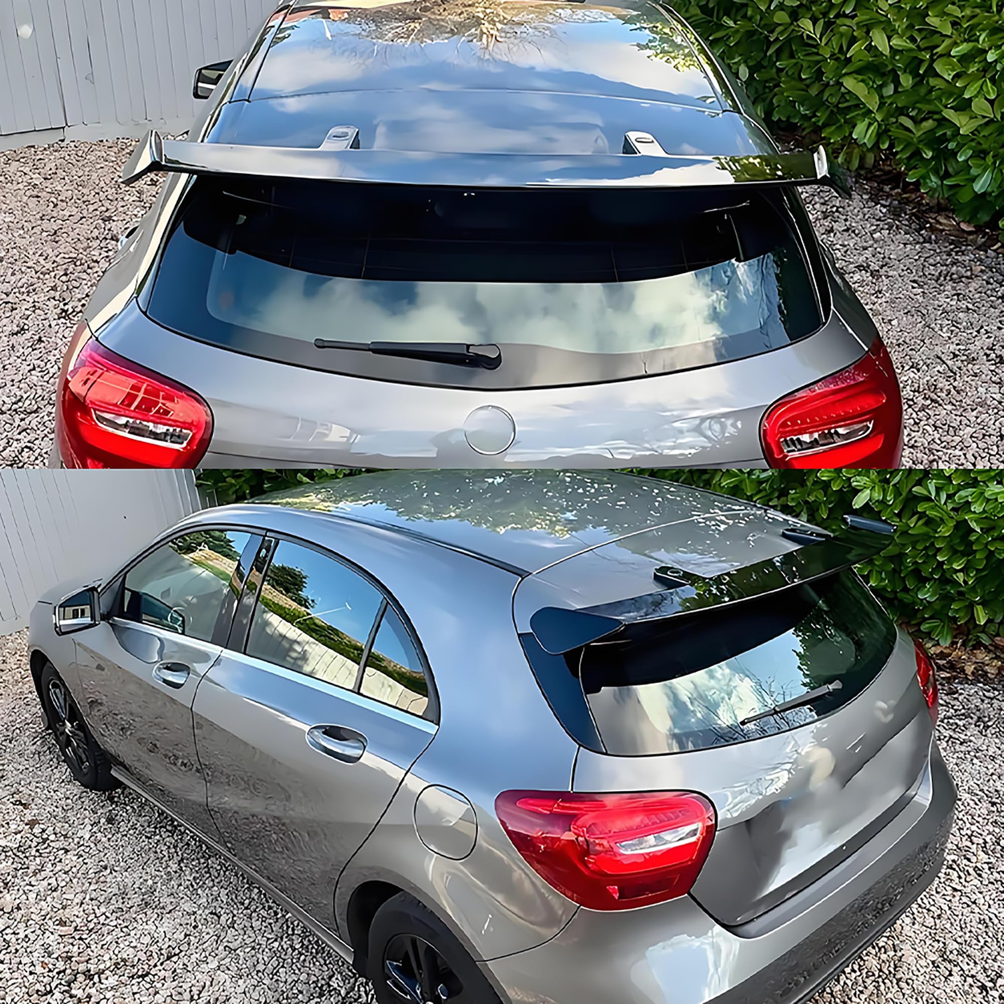 MUTUSAISI Universel aileron becquet Spoiler, pour La Plupart des de Coffre de Toit Hayon Arrière Accessoires (Noir Brillant)