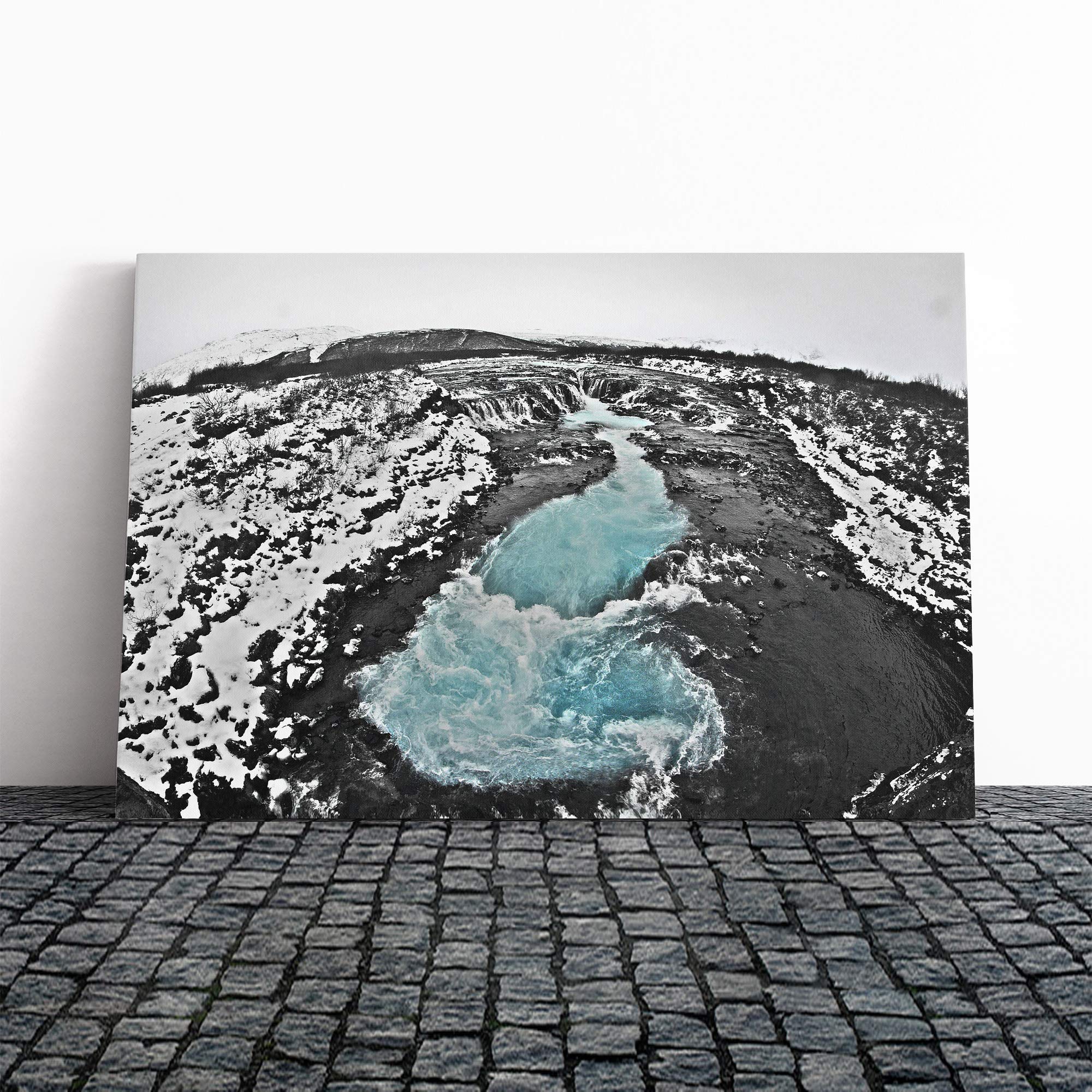 Landscape Iceland (2) Canvas Print | Gallery Wrapped 30mm Frame Wall Art | 24x16 inches | Ready to Hang | Modern Landscape Picture | Living Room Bedroom Lounge Office