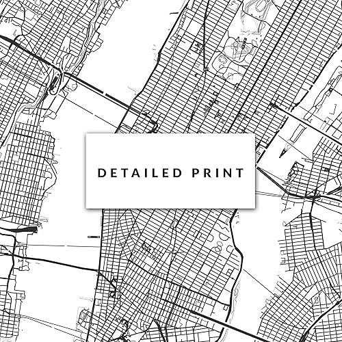 Miniatura 6 de Impresión de póster de mapa de Nueva York  Arte de pared moderno en blanco y negro  Decoración escandinava para el hogar  Obra de arte de