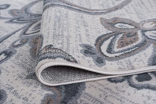 Vista 37 de Alfombra de pasillo gris de 2 x 10 pulgadas, alfombra de cocina, alfombra para entrada interior, entrada, pasarela, alfombra contemporánea Gris