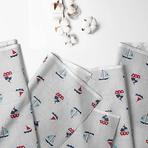 Miniatura 2 de Bacati - Little Sailor - Sábanas bajeras para cuna de bebé, sedosas, suaves, transpirables, 100% muselina de algodón, se adapta a colchones estándar