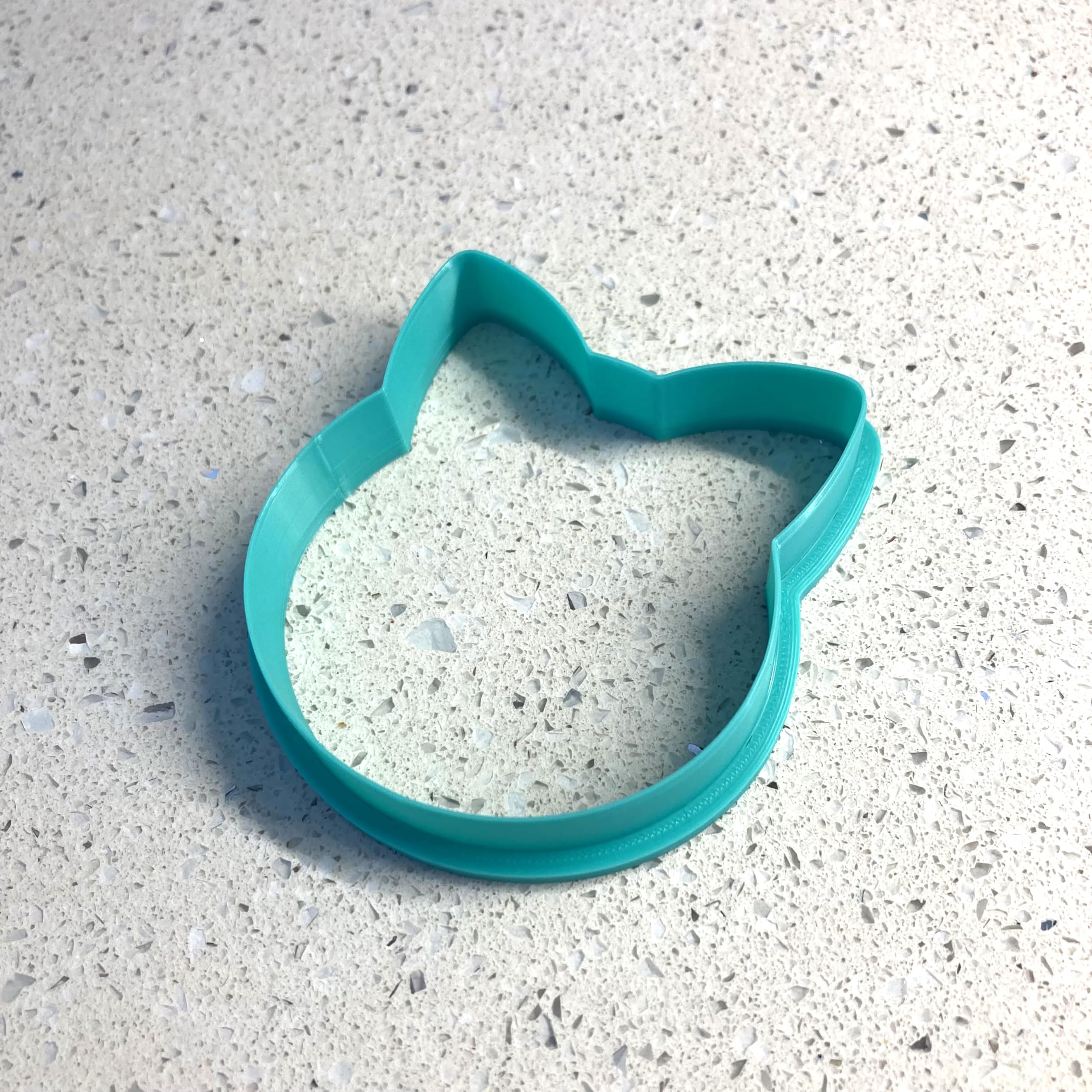 Kedi Şeklinde Kurabiye Kalıbı ve Damga Seti, Turkuaz, Çok Amaçlı Silikon, Şeker Hamuru ve Hamur Şekillendirici, Kedi Temalı Pasta Dekorasyon Malzemesi (8 cm)