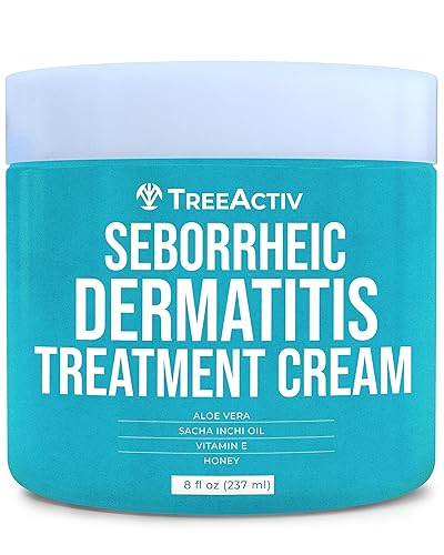TreeActiv Crema de dermatitis seborreica, 8 onzas, crema de psoriasis para cara y cuerpo, tratamiento hidratante de dermatitis seborreica, crema