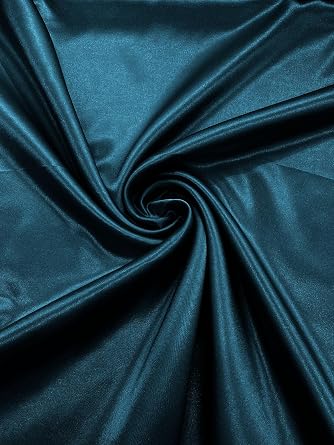Crepe Back Satin Bridal Fabric Draper/Prom/Wedding/58" Inches Wide Japan Quality Dark Teal, 10 Yards