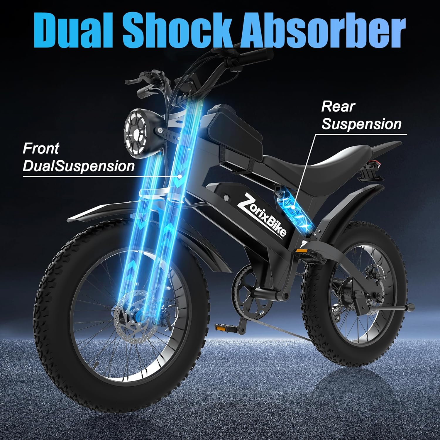 Retro Electric Bike for Adults,48V 20AH-1500/3000W Peak Motor Electric Bicycle-Max Speed 31-35MPH-Max 80 MI Range-20" x 4.0" Fat Tire Ebike,7-Speed, Dual Shock Absorber - UL 2849