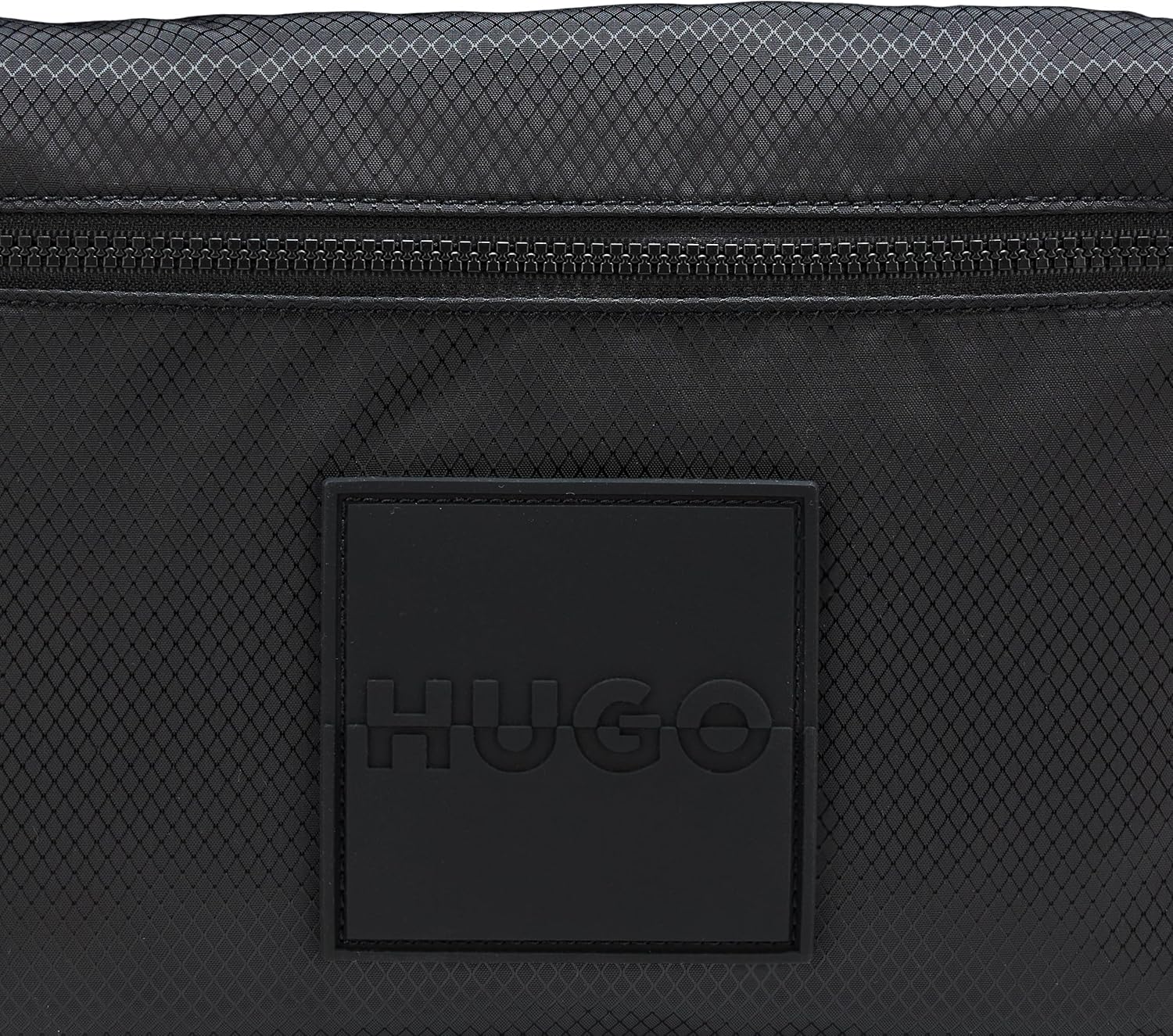 HUGO, Stacked Logo Nylon Blend Backpack, pitch black, One Size - Image 3
