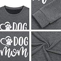 Vista 4 de VILOVE Sudadera con estampado de pata de perro para mujer, sudadera con estampado de patas de perro, sudadera divertida con gráficos divertidos