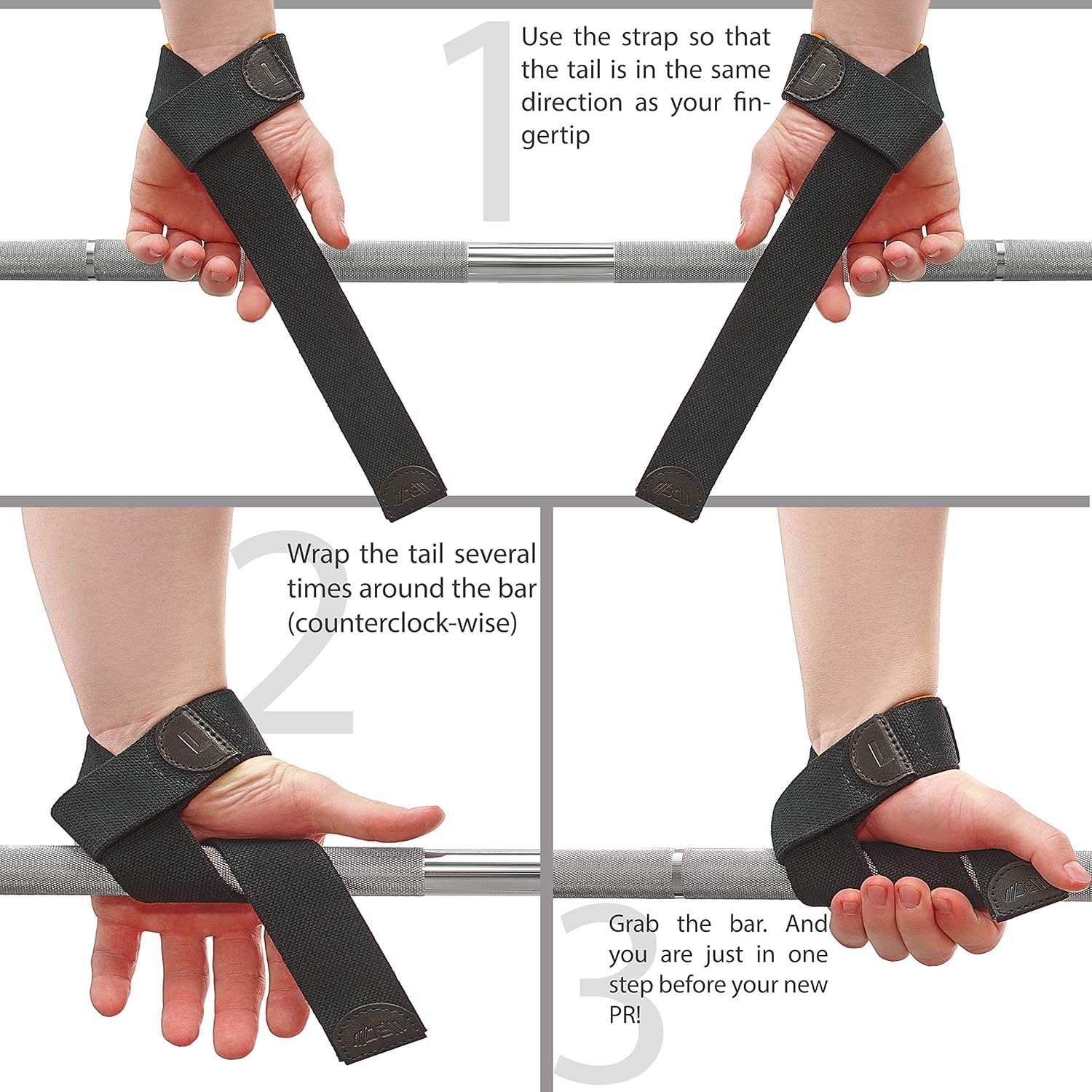 WARM BODY COLD MIND Lasso Lifting Wrist Straps for Crossfit, Olympic Weightlifting, Powerlifting, Bodybuilding, Functional Strength Training - Heavy-Duty Cotton Wrist Wraps, Pair (Black Lasso PRO) : Sports & Outdoors