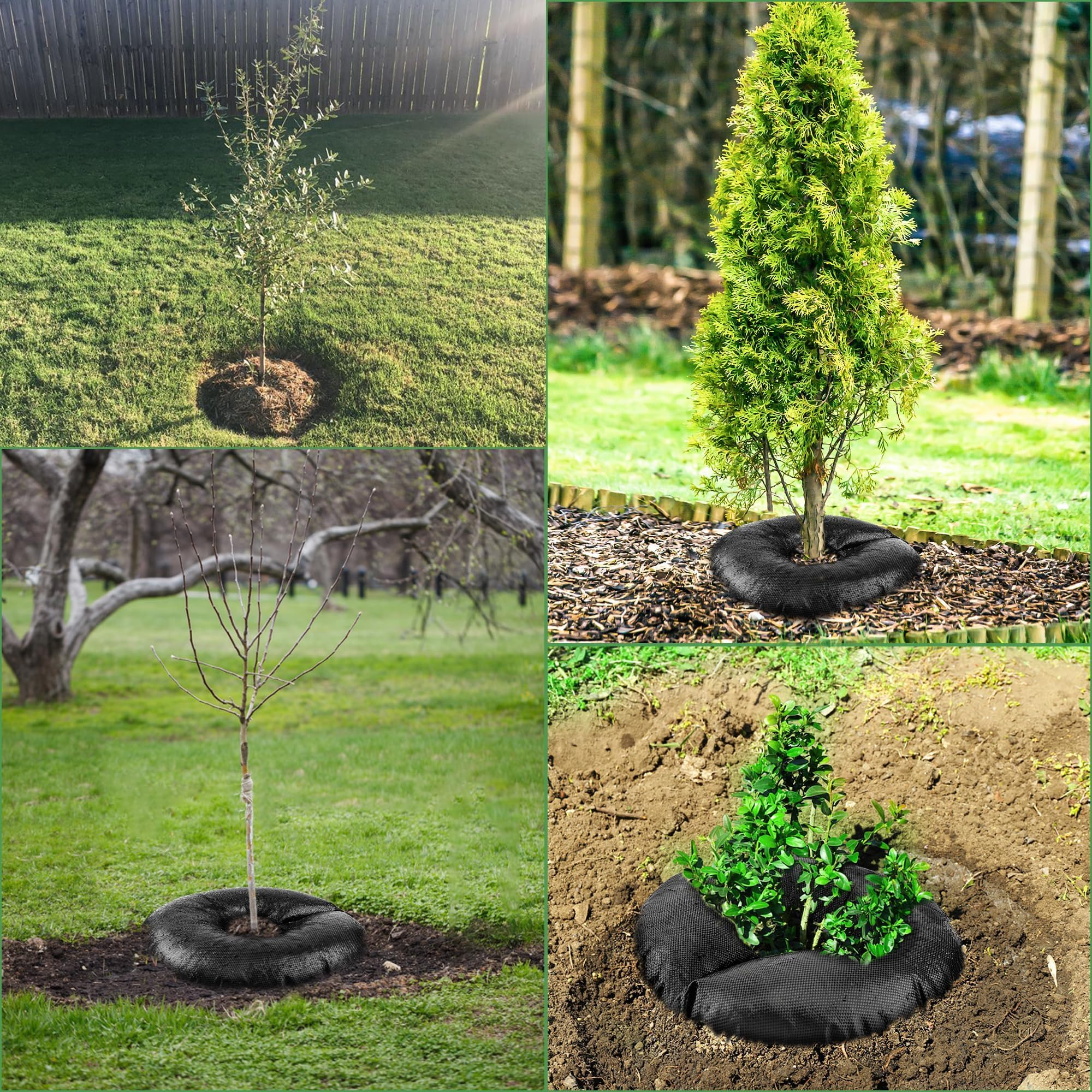 2 Stück Bewässerungsring 60cm | Wassersäcke für Bäume & Baumsack zur Bewässerung | Gartenbewässerungssystem mit 30 Tage Langzeitwirkung | Pflanzenbewässerung Outdoor
