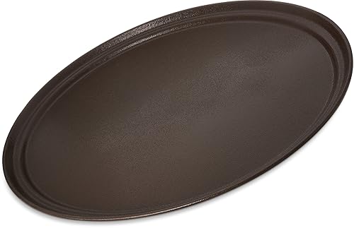 Carlisle FoodService Products 2700GR2076 Griptite 2 - Bandeja ovalada para servir, 27 x 22 pulgadas, marrón (paquete de 6)