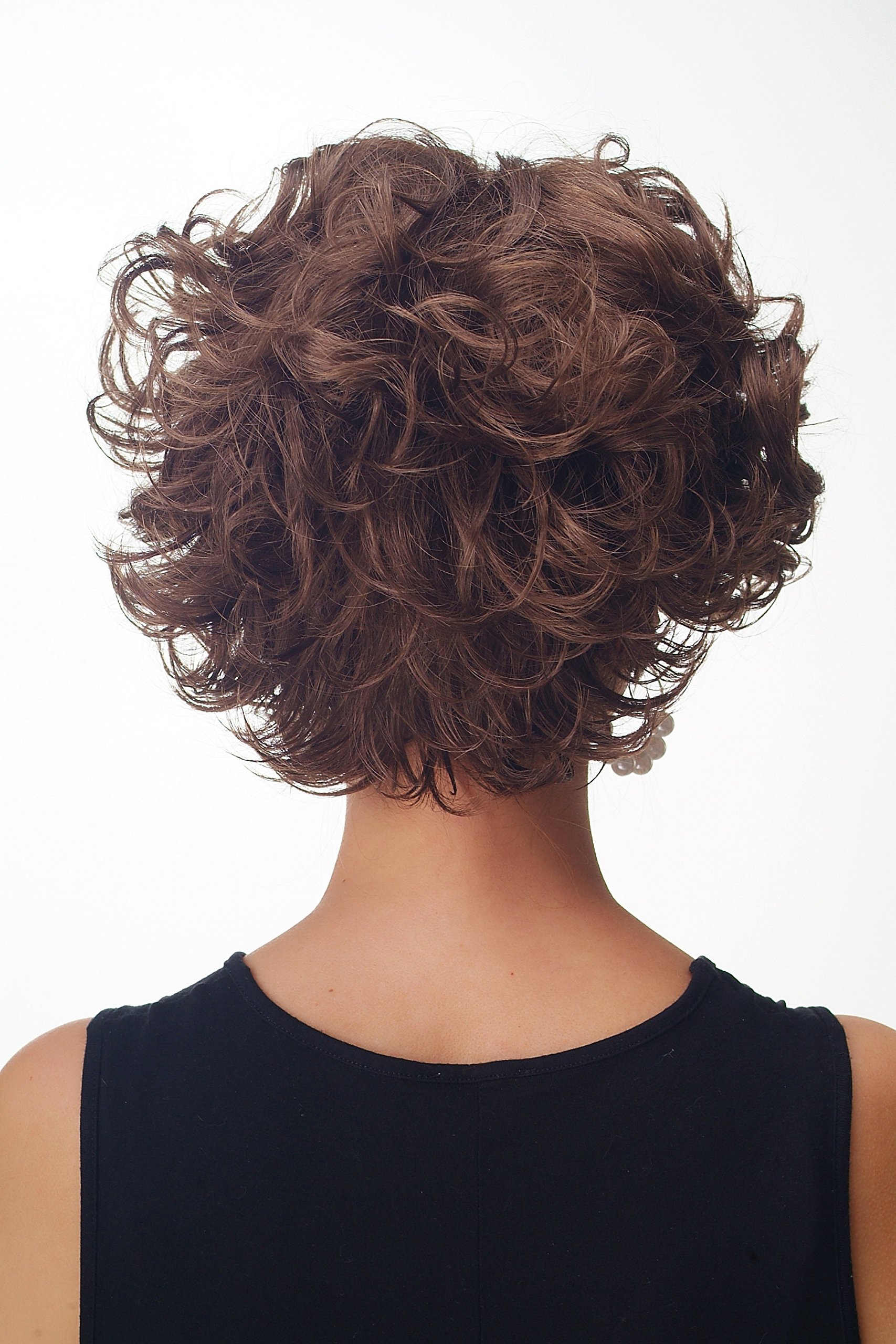 WIG ME UP - GFW963-10 Lady Man Quality Wig short curled wild parted voluminous lmedium brown, Golden brown (10), Length: approx. 25 cm - Image 4