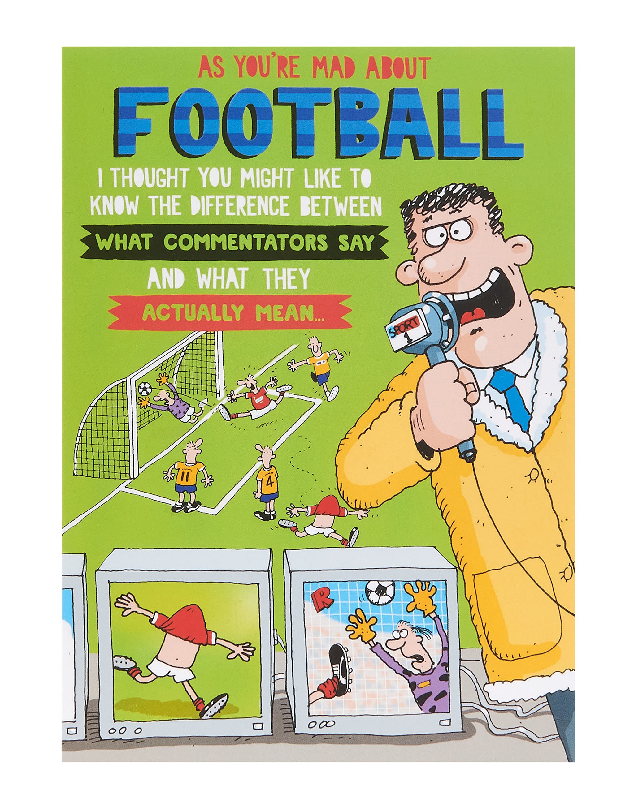 Regalo Romantico Compleanno BIGLIETTO DI AUGURI Compleanno Marito Con Busta Animali Calcio Gratis P Regalo Marito Compleanno
