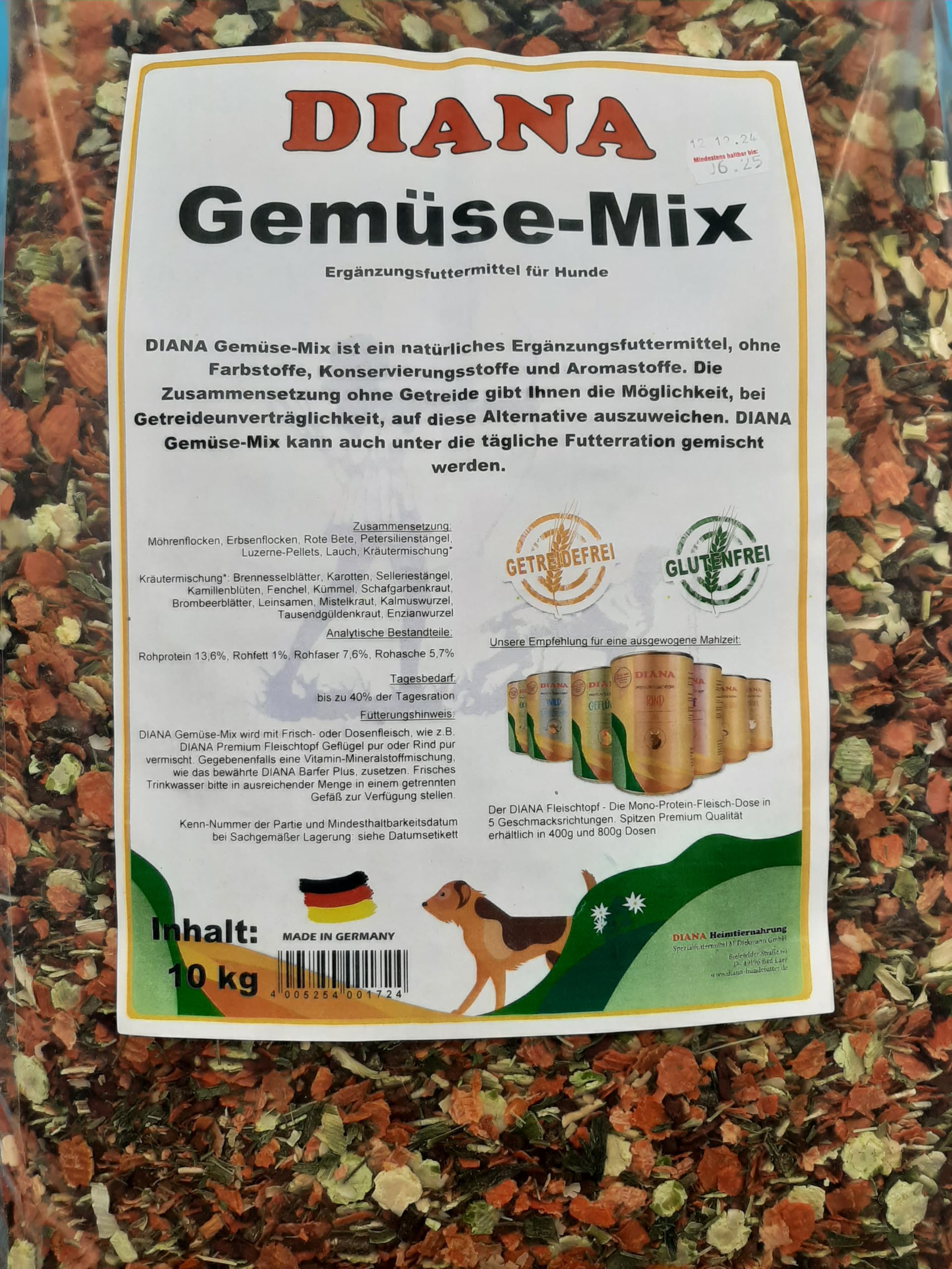 Diana Gemse-Mix 10kg Hundefutter : Amazon.de: Haustier
