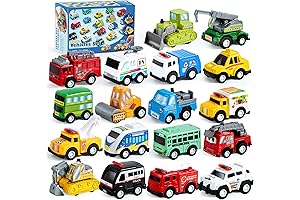JOYIN 18 Pcs Kids Toys Ages 4-8 Pull Back Cars and Trucks...