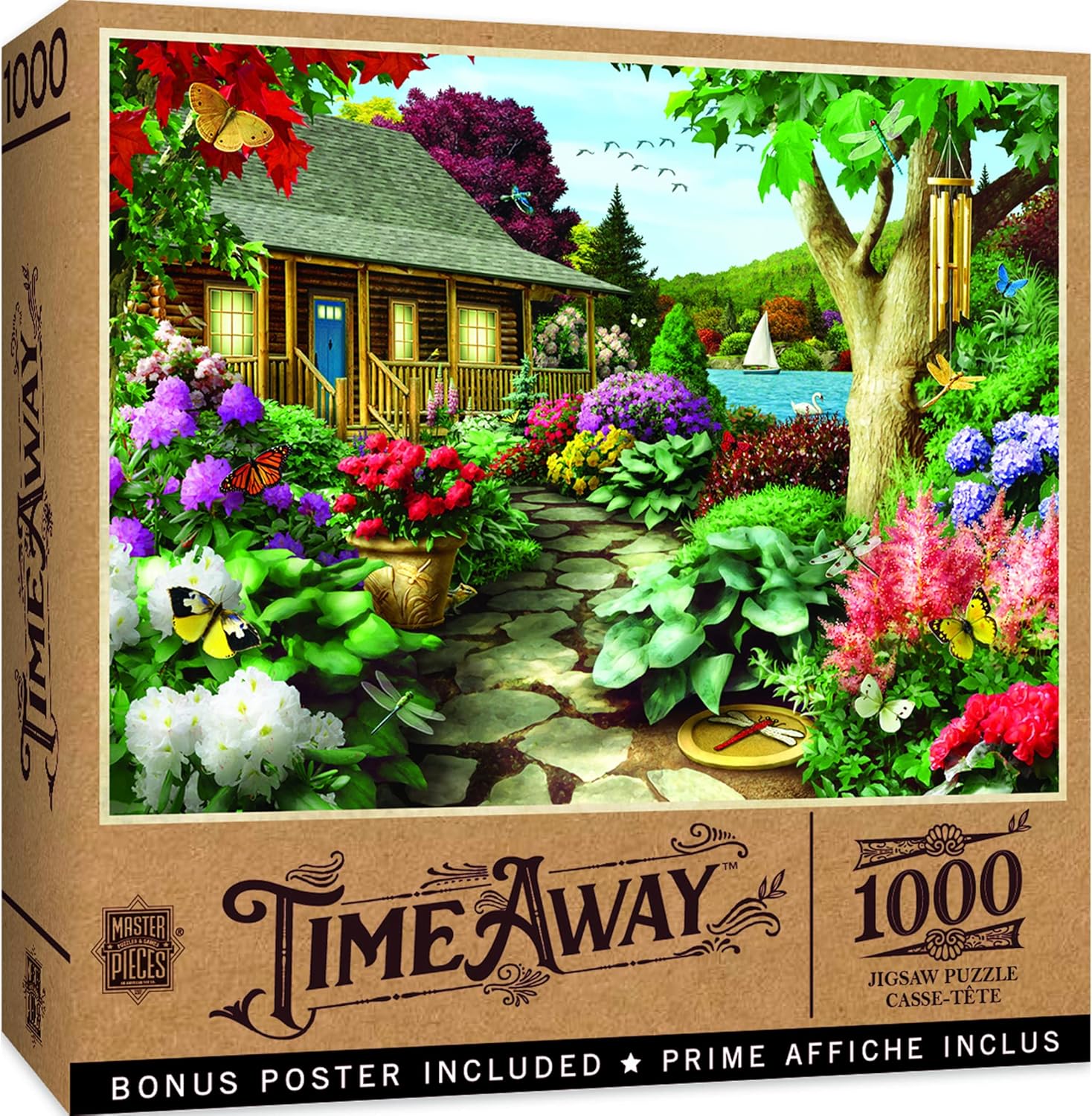 MasterPieces 1000 Piece Jigsaw Puzzle For Adults, Family, Or Kids - Dragonfly Garden - 19.25"x26.75"