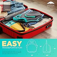 Vista 5 de Nordic By Nature Lonchera de neopreno para mujer y lonchera para niños, bolsa de almuerzo aislada, reutilizable, lavable, gruesa, duradera