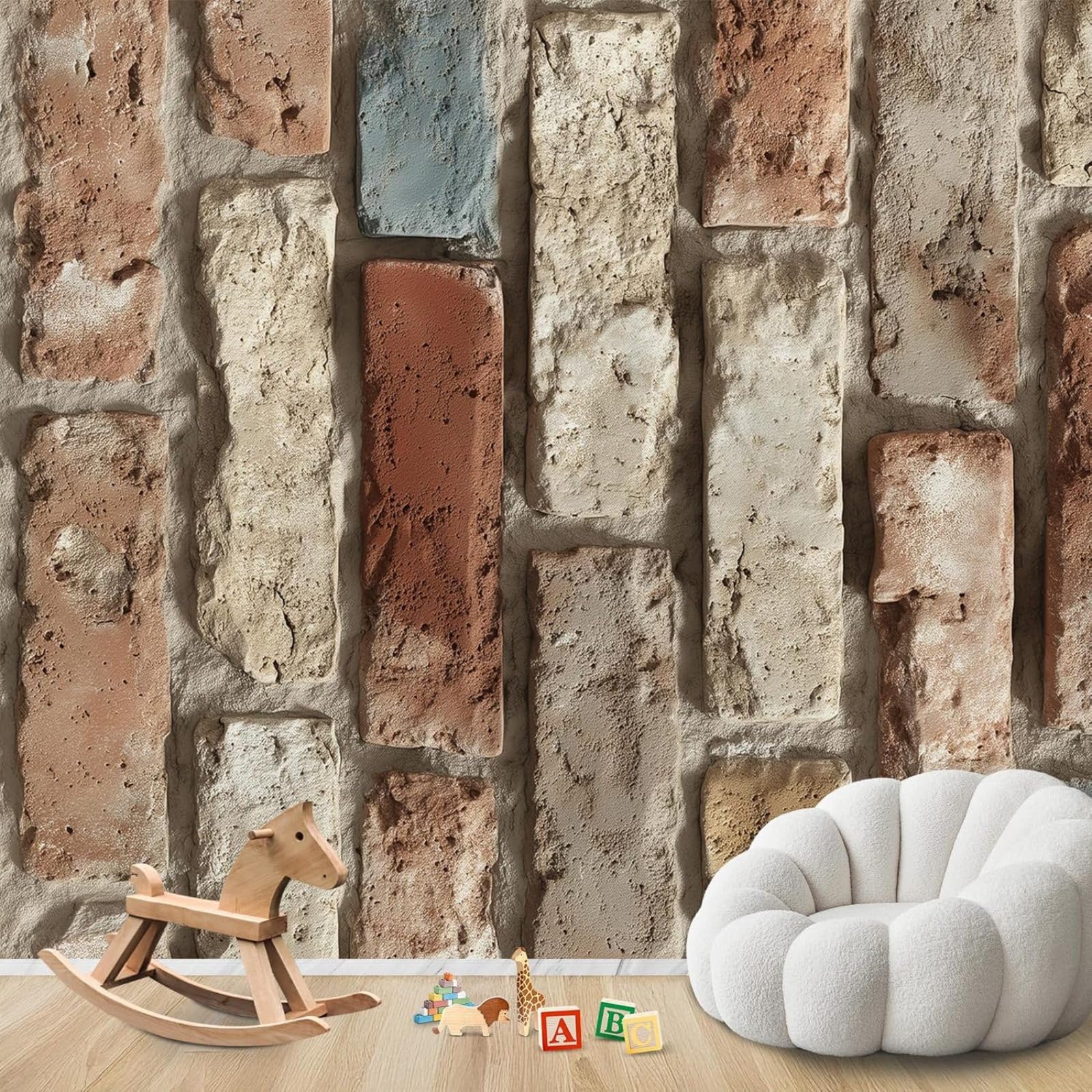 kfjhgbdshhj Photo Wallpaper, Brick Look, Non-Woven, Modern, Living Room, Bedroom, Children's Room, Wall Decoration, Motif Wallpaper,430cmx300cm Stickers - Frameless Painting - Poster