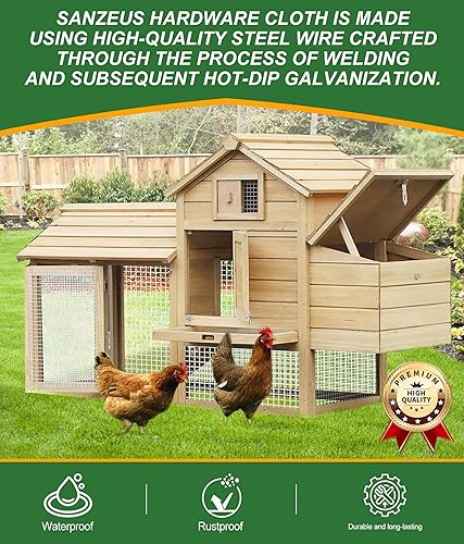 Miniatura 6 de Paño de hardware, calibre 23 de 14 pulgadas, 48 pulgadas x 50 pies, galvanizado en caliente de doble capa después de soldar, valla de alambre de