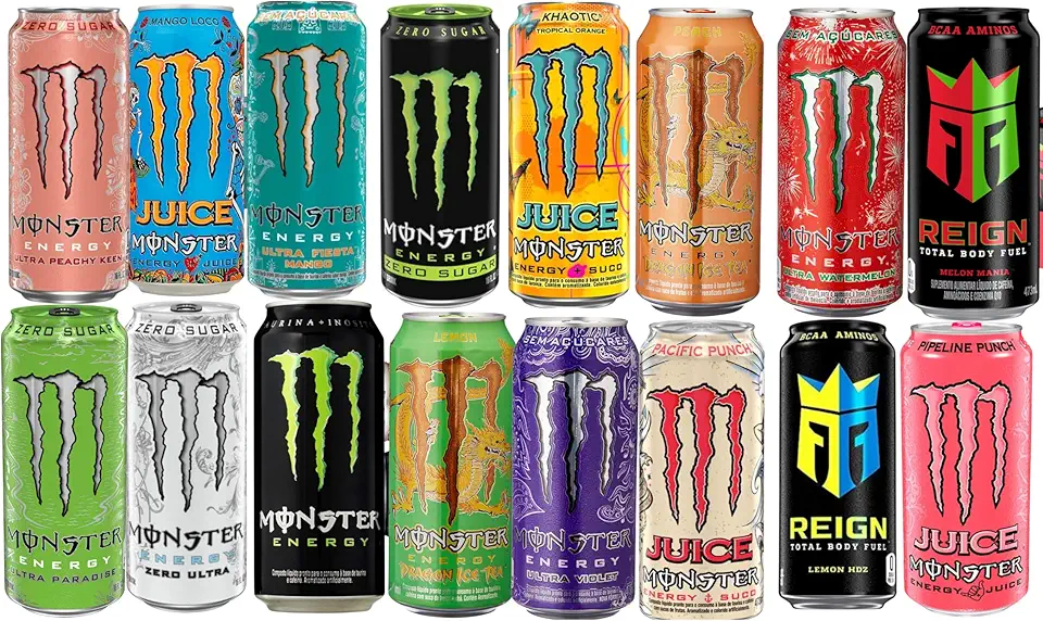 Kit Energético Sabores Variados, Mix de Bebidas Energéticas (6 Unidades)